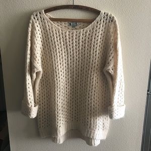 SOLD ❌ Olivia Sky Open Knit Cream Sweater